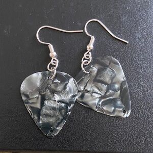 Homemade Guitar Pick Earrings